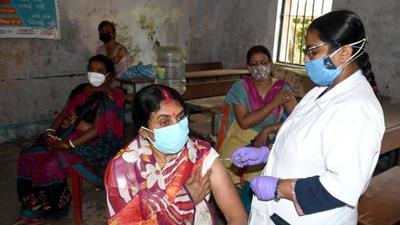 At a Covid vaccination centre in Ranchi. (ANI) At a Covid vaccination centre in Ranchi. (ANI)