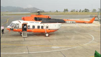 One-way fare of heli taxi from Chandigarh to Shimla is  ₹3,665 per passenger. (HT File Photo)