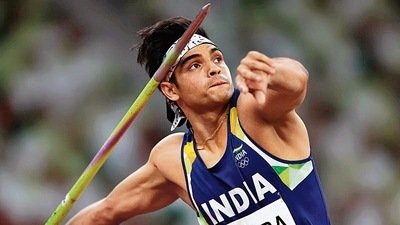 Neeraj Chopra of India in action at Tokyo Olympics. (Reuters)