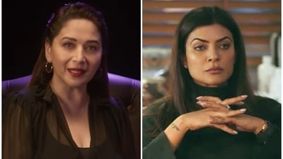 Madhuri Dixit took fans through Sushmita Sen’s titular character’s journey in the new promo for Aarya 2. Madhuri Dixit took fans through Sushmita Sen’s titular character’s journey in the new promo for Aarya 2.
