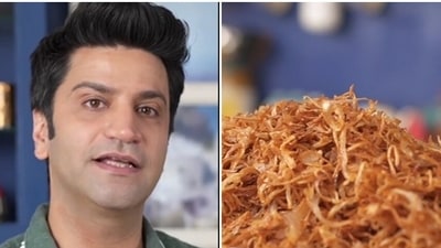 No Indian gravy is complete without the perfectly fried onions (Instagram/Chef Kunal Kapur) No Indian gravy is complete without the perfectly fried onions (Instagram/Chef Kunal Kapur)