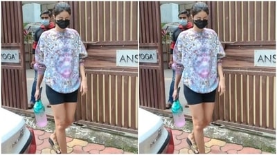 For footwear, Ananya opted for comfy flipflops. (HT Photos/Varinder Chawla)