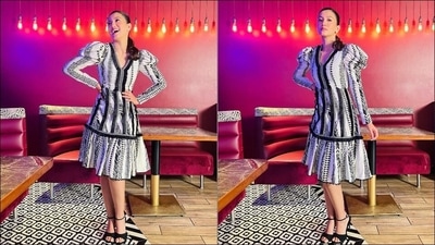 Gauahar raised the fashion bar with her hotness quotient at the promotions of her and hubby Zaid Darbar's music video, Main Pyaar Mein Hoon, and we are not getting over her sizzling look anytime soon. (Instagram/gauaharkhan)