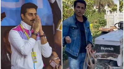 Abhishek Bachchan reacted to a video shared online by Sonu Sood. Abhishek Bachchan reacted to a video shared online by Sonu Sood.