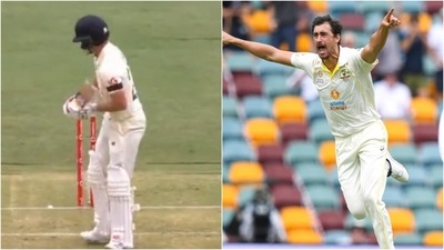 Mitchell Starc removed opener Rory Burns with the first ball of Ashes series. (Twitter/AP)