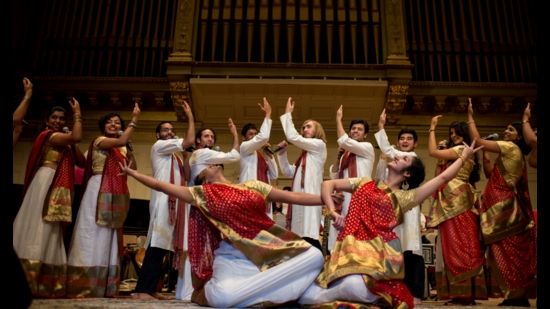 Berklee Indian Ensemble performed as part of MAP’s collaboration with Berklee College of Music, Boston. ((Image courtesy: Museum of Art & Photography, MAP, Bengaluru))