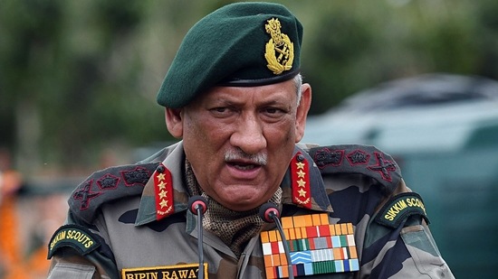 File Photo of CDS General Bipin Rawat died in IAF chopper crash in Coonoor on Wednesday.(ANI) File Photo of CDS General Bipin Rawat died in IAF chopper crash in Coonoor on Wednesday.(ANI)
