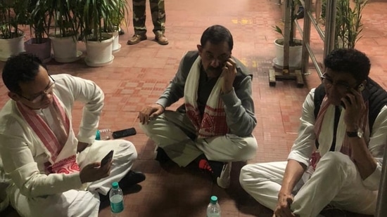 Gogoi said they were illegally being detained and prevented from meeting victims’ families(Twitter/@GauravGogoiAsm)