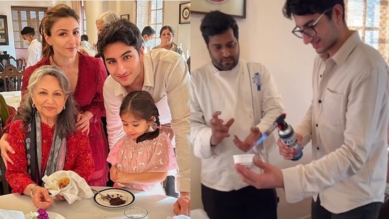 Sharmila Tagore celebrated her birthday with Soha Ali Khan, Ibrahim Ali Khan and Inaaya.&nbsp;