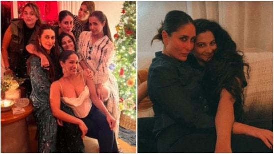 Kareena Kapoor, Karisma Kapoor, Malaika Arora, Masaba Gupta, Amrita Aroraat Rhea Kapoor's party.