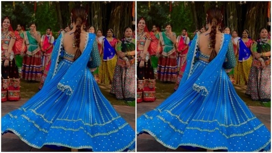Rubina, styled by fashion stylist Ashnaa Makhijani, showed off her back-details of the blouse in a picture. Caught in motion, Rubina turned her back to the camera as she posed for the picture.(Instagram/@rubinadilaik)