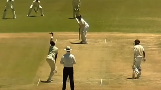 Still from India A's third unofficial Test against South Africa A. (YouTube)