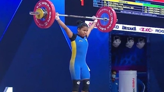 India's Jhilli Dalabehera wins silver at Commonwealth Weightlifting Championship(SAI/TWITTER)