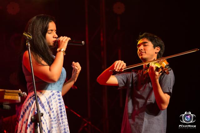 Musicians from the band SubraMania, featuring Bindu and Ambi Subramanian, also performed at the festival. Musicians from the band SubraMania, featuring Bindu and Ambi Subramanian, also performed at the festival.