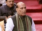 Defence minister Rajnath Singh briefs the parliament on the Indian Air Force chopper crash in Tamil Nadu.(PTI) Defence minister Rajnath Singh briefs the parliament on the Indian Air Force chopper crash in Tamil Nadu.(PTI)