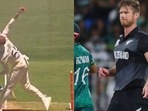 Ben Stokes (L) overstepped on four deliveries in his first over in the Ashes Test in Brisbane.(Twitter/ANI) Ben Stokes (L) overstepped on four deliveries in his first over in the Ashes Test in Brisbane.(Twitter/ANI)