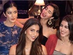 Suhana Khan, Ananya Panday and Shanaya Kapoor pose for a picture with Navya Naveli Nanda.