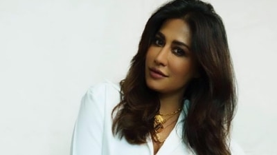Wearing a dab of pink lipstick, Chitrangda amplified the glam quotient with highlighted cheeks, kohl-lined eyes with black eyeliner streaks and filled-in eyebrows. The leather skirt and blouse is credited to French fashion house and luxury goods company, Louis Vuitton, which boasts of luxury trunks and leather goods in ready-to-wear, shoes, watches, jewellery, accessories, sunglasses and books. (Instagram/chitrangda)