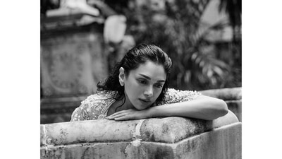 The lehenga set is credited to Indian fashion designer Gaurav Gupta’s eponymous label that is inspired by surrealism, an interpretation of fantasy palace ruins, complete with mystical references and magical creatures and boasts of breaking style norms by amalgamating individuality with heightened creativity. (Instagram/gauravguptaofficial) The lehenga set is credited to Indian fashion designer Gaurav Gupta’s eponymous label that is inspired by surrealism, an interpretation of fantasy palace ruins, complete with mystical references and magical creatures and boasts of breaking style norms by amalgamating individuality with heightened creativity. (Instagram/gauravguptaofficial)