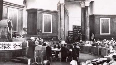Prime Minister Narendra Modi said the first Constituent Assembly sitting was presided by Sachchidananda Sinha, the “temporary chairman” of the assembly. (Twitter/narendramodi)