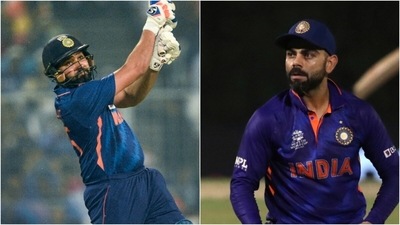 Rohit Sharma (L) was named the new ODI captain on Wednesday. He will take over the role from Virat Kohli. (PTI) Rohit Sharma (L) was named the new ODI captain on Wednesday. He will take over the role from Virat Kohli. (PTI)