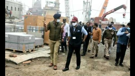 Special arrangements have been made for planting trees with four-foot diameter pits being made in the flooring of marble, granite and pink stones of Chunar (HT File Photo)