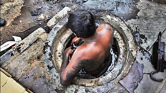 At least 45 people have died due to manual scavenging in 2021 alone, with Karnataka accounting for at least five deaths. (HT File)