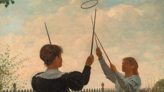 Winslow Homer's 1872 Grace Hoops oil on canvas, Picasso, Cassatt artworks worth more than $20 million donated to Boston College&nbsp;(Twitter/peabodyessex)