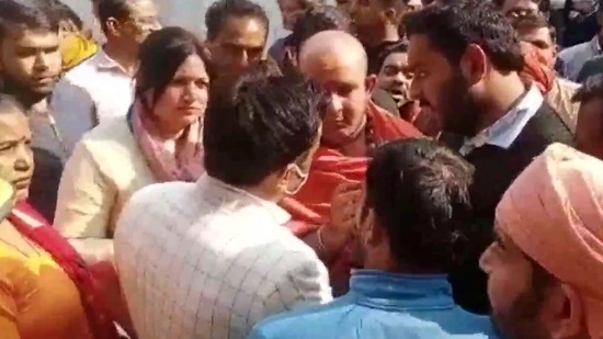 A gathering at the church in Rohtak. (ANI Twitter) A gathering at the church in Rohtak. (ANI Twitter)