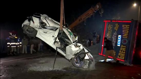 The accident took place on Ring Road in Delhi. (ANI)