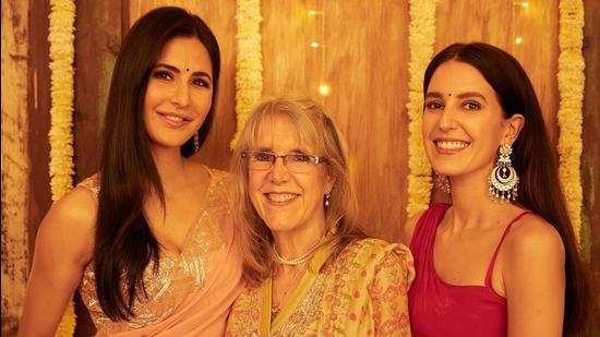 Katrina Kaif with her mother Suzanne Turquotte and younger sister, Isabelle