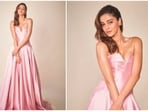 There is no denying the fact that Ananya Panday's Instagram handle is on fire. From traditional wears to fancy red carpet looks, the actor makes sure to give her fans a sneak peek of her OTTs. She recently attended the Filmfare awards looking like a princess in a pink strapless gown.(Instagram/@ananyapanday)