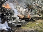 The chopper went up in flames after it crashed in Coonoor on Wednesday.&nbsp;