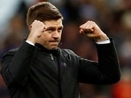 Aston Villa v Leicester City - Villa Park, Birmingham, Britain - December 5, 2021 Aston Villa manager Steven Gerrard celebrates after the match.
