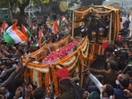 Mortal Remains of CDS Bipin Rawat being taken to the Brar Square crematorium in Delhi.(Sanchit Khanna/HT Photo) Mortal Remains of CDS Bipin Rawat being taken to the Brar Square crematorium in Delhi.(Sanchit Khanna/HT Photo)