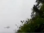 Screengrab from the video which has now gone viral on social media claiming to be the final moments of the chopper which crashed minutes after being photographed. 