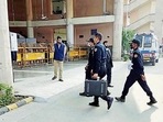 Security personnel outside Rohini Court after a explosion was reported from the area, in New Delhi, India, on Thursday, December 9, 2021. (HT Photo) Security personnel outside Rohini Court after a explosion was reported from the area, in New Delhi, India, on Thursday, December 9, 2021. (HT Photo)