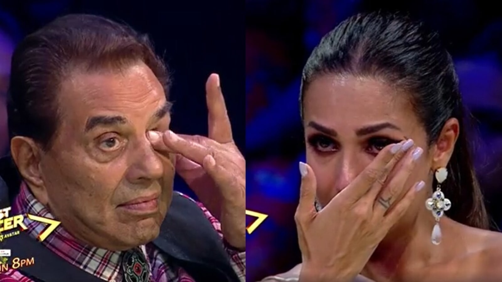 Dharmendra gets emotional while talking about life struggles, Malaika Arora tears up. Watch