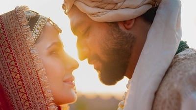 Vicky Kaushal and Katrina Kaif got married in an intimate ceremony at Six Senses Fort Barwara in Rajasthan. (Instagram/@katrinakaif)