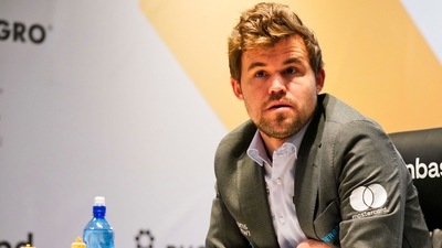 Dubai: Magnus Carlsen of Norway competes during the FIDE World Championship at Dubai Expo 2020 in Dubai, United Arab Emirates. (AP)