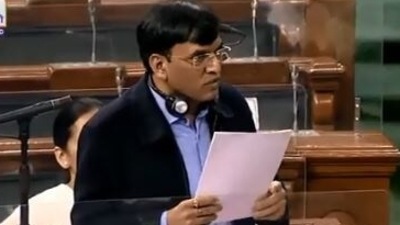 Mandaviya added a total of 70 million vaccine doses are still lying with states and Union territories (UTs). (Screengrab/Sansad TV)