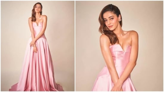 There is no denying the fact that Ananya Panday's Instagram handle is on fire. From traditional wears to fancy red carpet looks, the actor makes sure to give her fans a sneak peek of her OTTs. She recently attended the Filmfare awards looking like a princess in a pink strapless gown.(Instagram/@ananyapanday)