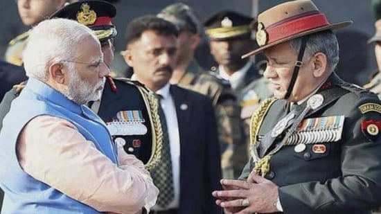 Prime Minister Narendra Modi knew about General Rawat's unflinching commitment to the nation and hence his word counted with the government on Raisina Hill.&nbsp;(File Photo)