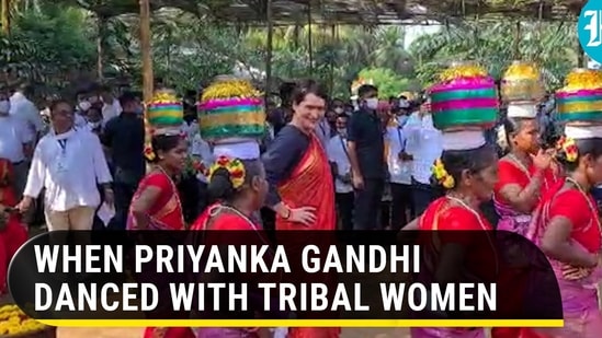 WHEN PRIYANKA GANDHI DANCED WITH TRIBAL WOMEN