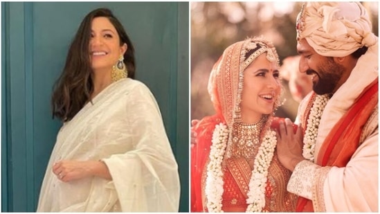 Anushka Sharma congratulated newly-weds Katrina Kaif and Vicky Kaushal.