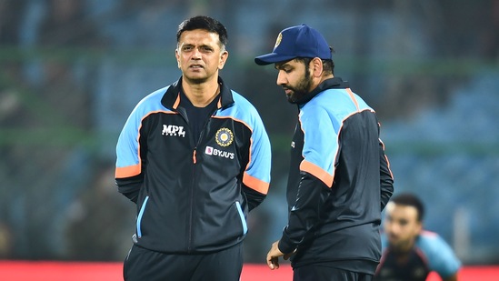 Rahul Dravid and Rohit Sharma (PTI)