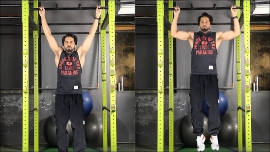 Ayushmann Khurrana ends Chandigarh Kare Aashiqui countdown with dramatic pullups(Instagram/ayushmannk)