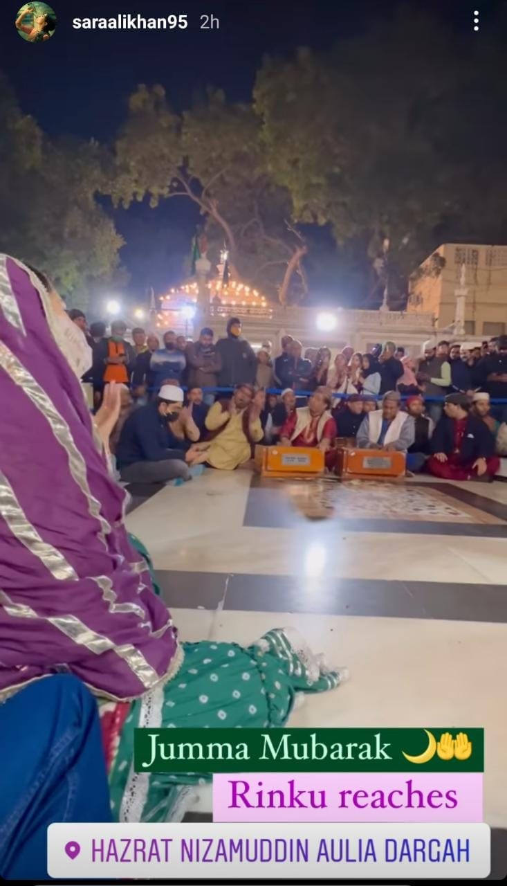 Sara Ali Khan enjoys qawwali in Delhi. (Instagram)