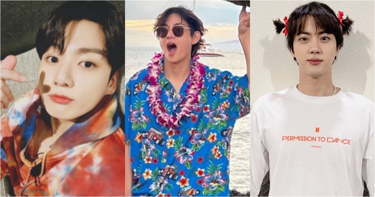 BTS members Jungkook, V and Jin were active on social media platforms. BTS members Jungkook, V and Jin were active on social media platforms. 