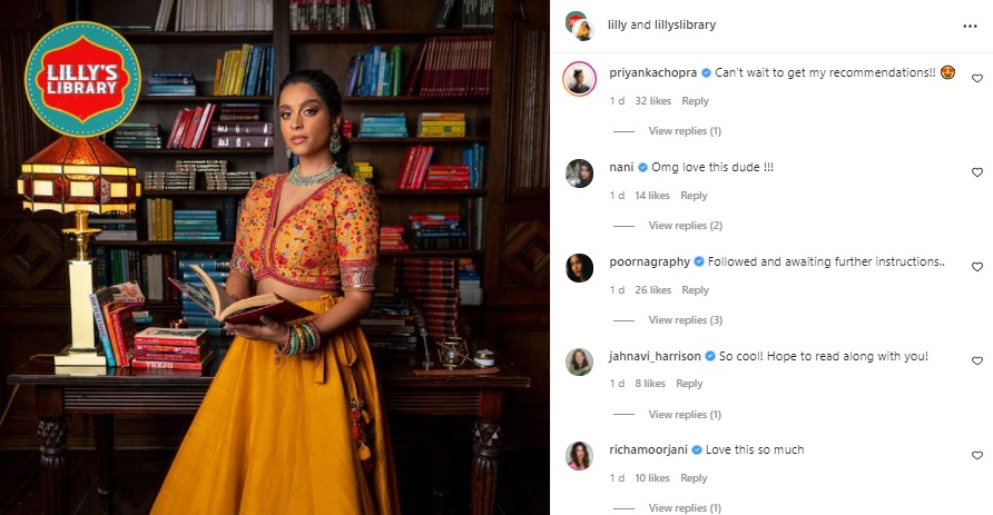 Priyanka Chopra's comment on Lilly Singh's Instagram post (Instagram/lilly)